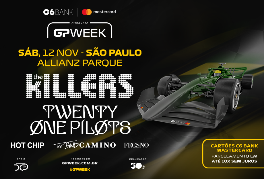 The Killers e Twenty One Pilots se apresentam no Festival GPWeek que acontecerá no Allianz Parque