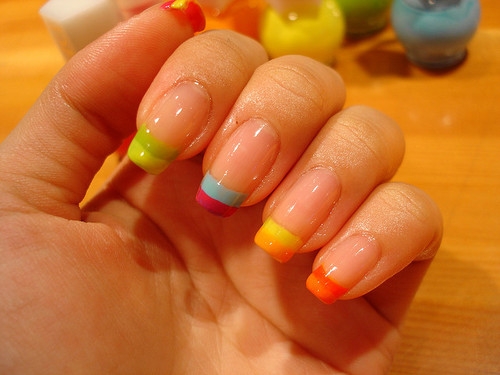 #ArtNails: #Inglesinha #Rainbow