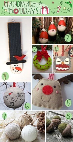 Enfeites de Natal Feitos á Mão