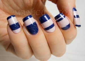 Inspiração Art Nails: Grafismos + Navy