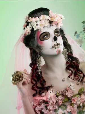 Inspiração: Caveira Mexicana Noiva - Carnaval
