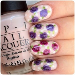 #Art Nails: #Roses + #Poas