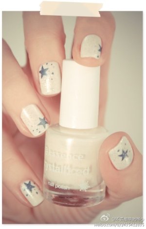 #Art Nails: White Polar + Stars