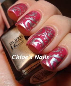 #ArtNails: #Pink #Prata