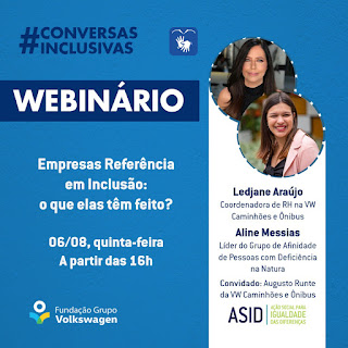 Empresas referência em inclusão é tema do quinto webinário “Conversas Inclusivas” da ASID
