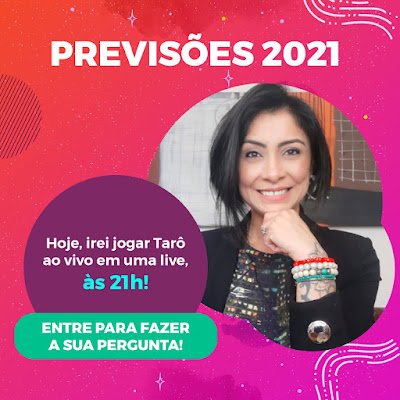 Taróloga Eliz Prister faz live com Previsões para 2021 e tira dúvidas do público