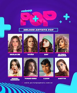 Liderado por Anitta, Luísa Sonza e Manu Gavassi Prêmio POP Mais 2020 inicia votações - imagem 11