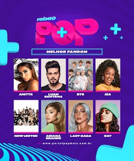 Liderado por Anitta, Luísa Sonza e Manu Gavassi Prêmio POP Mais 2020 inicia votações - imagem 14