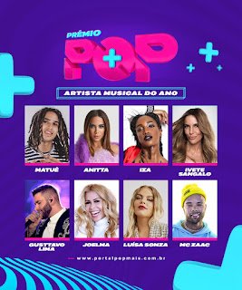 Liderado por Anitta, Luísa Sonza e Manu Gavassi Prêmio POP Mais 2020 inicia votações - imagem 15