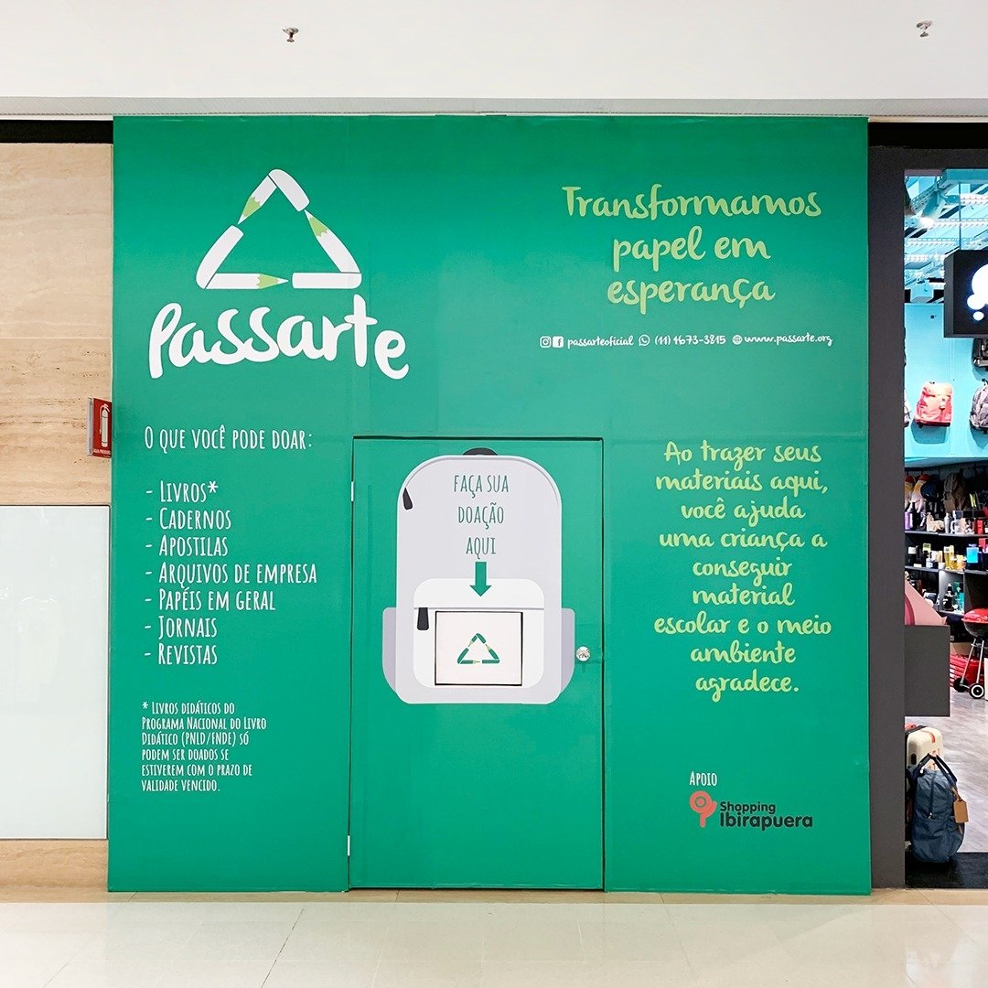 Shopping Ibirapuera recicla material escolar para doar a crianças carentes