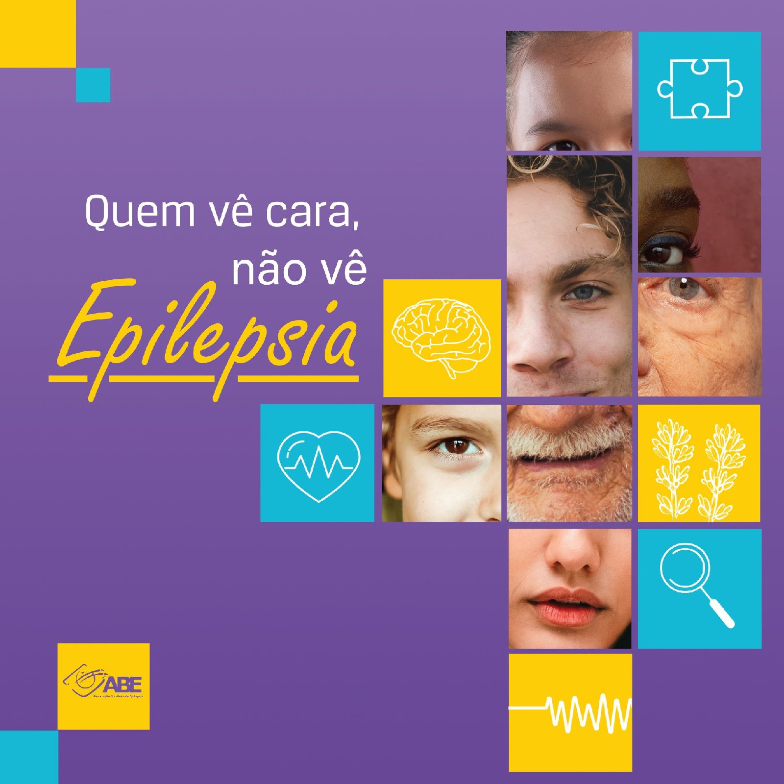 Março Roxo: ABE combate o preconceito por meio da campanha "Quem vê cara, não vê epilepsia"