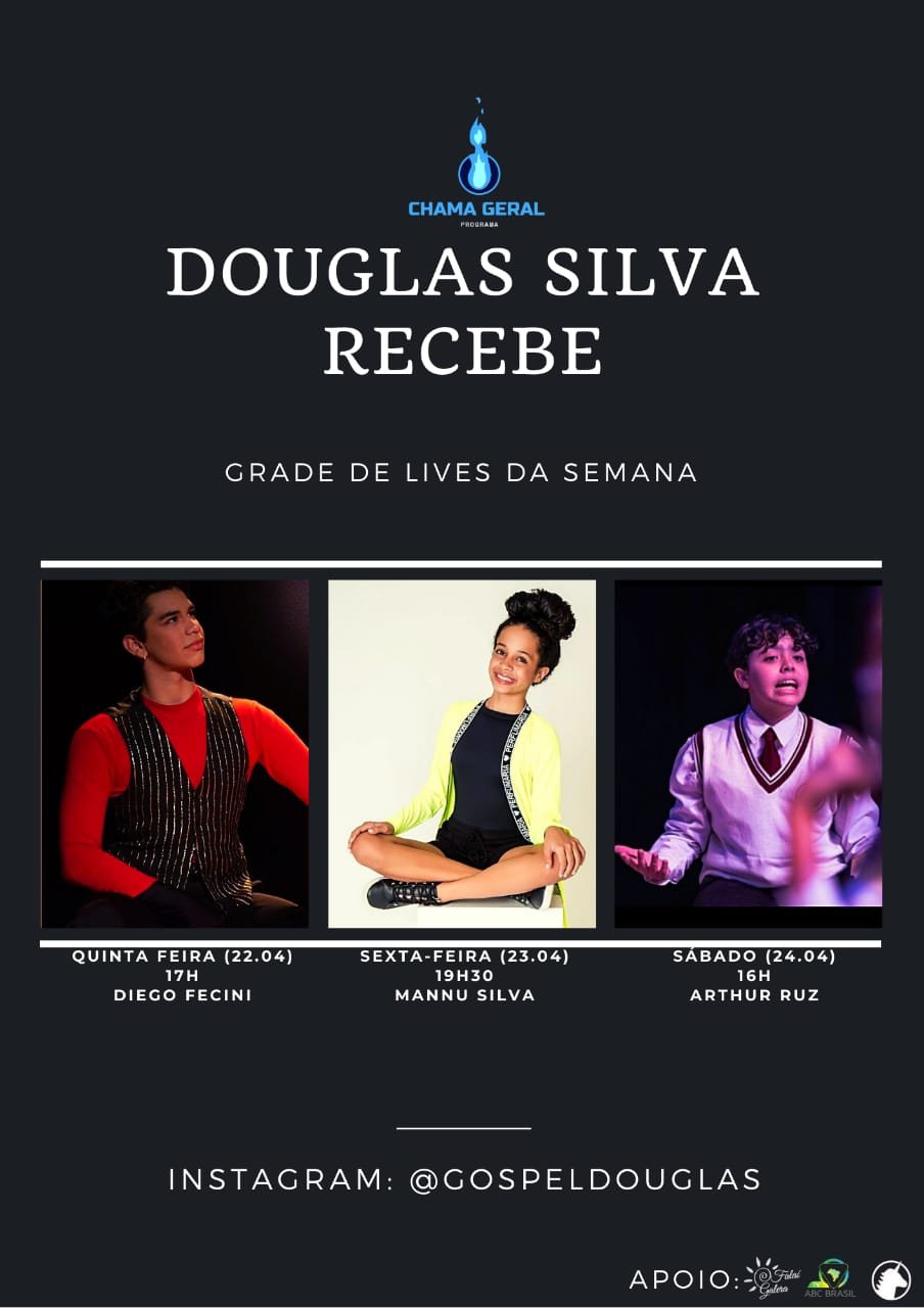 Programação de lives de Douglas Silva
