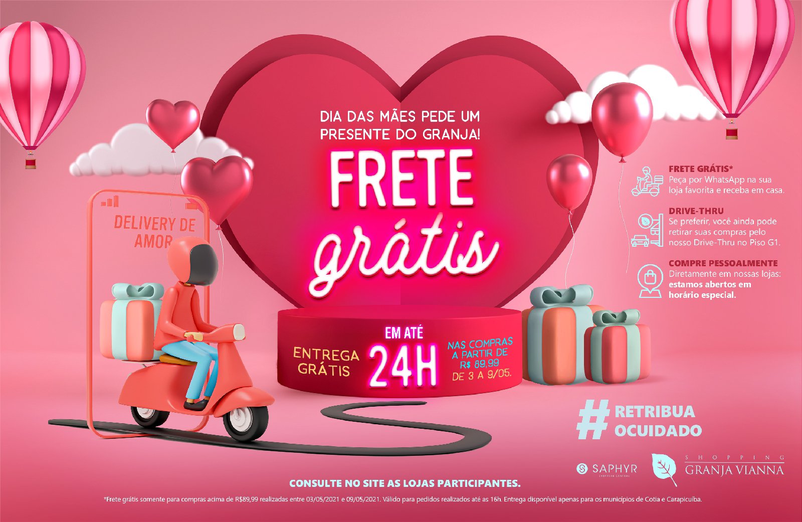 SHOPPING GRANJA VIANNA PREPARA MUITAS NOVIDADES PARA COMEMORAR O DIA DAS MÃES COM A CAMPANHA RETRIBUA O