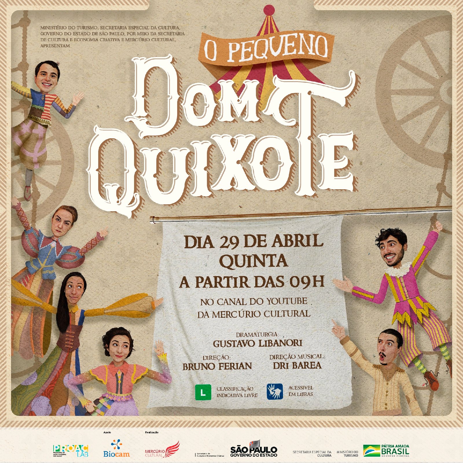 Últimas apresentações do musical “O Pequeno Dom Quixote”