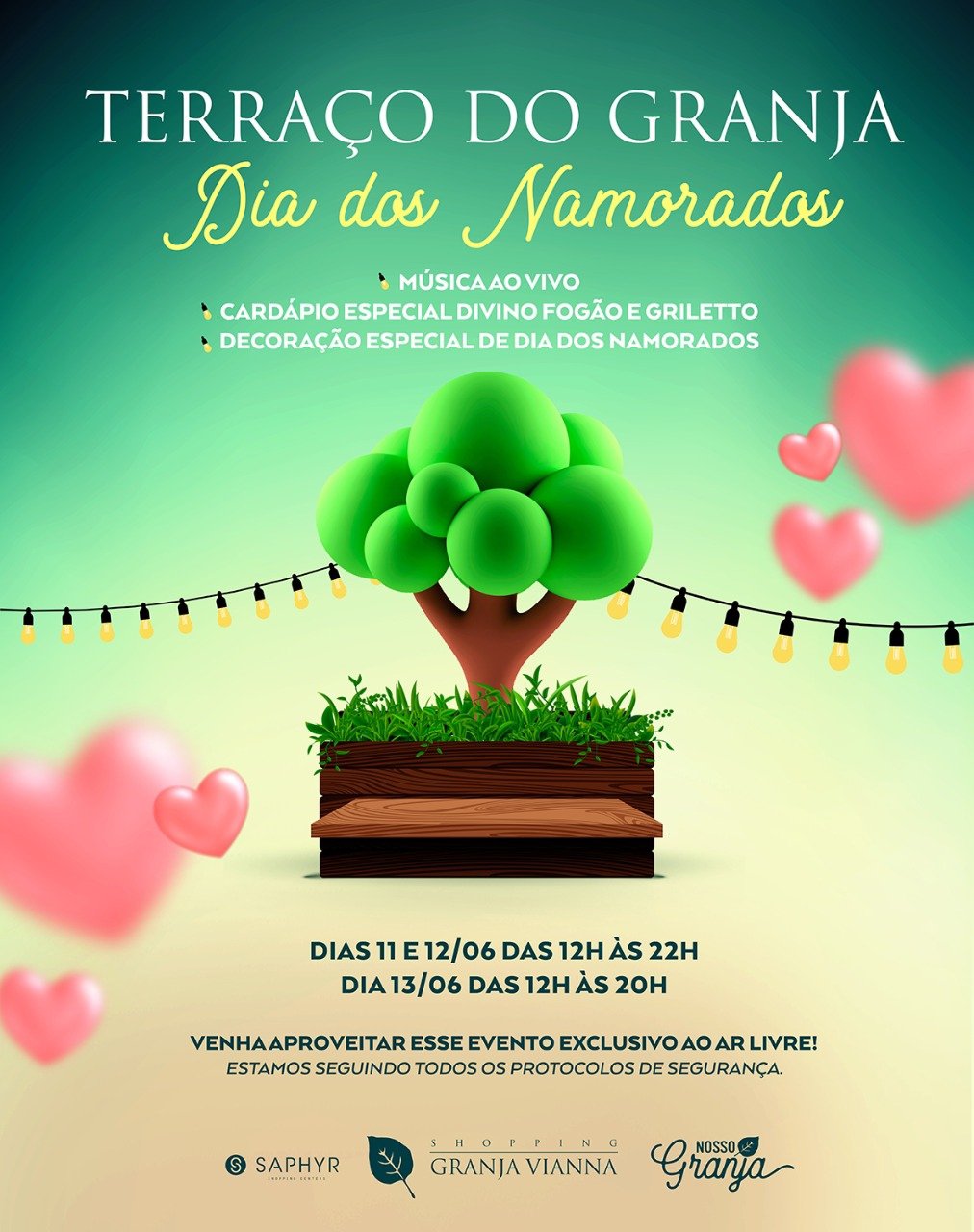 SHOPPING GRANJA VIANNA CONVIDA OS APAIXONADOS PARA UMA EXPERIÊNCIA INESQUECÍVEL NESTE DIA DOS NAMORADOS, COM
