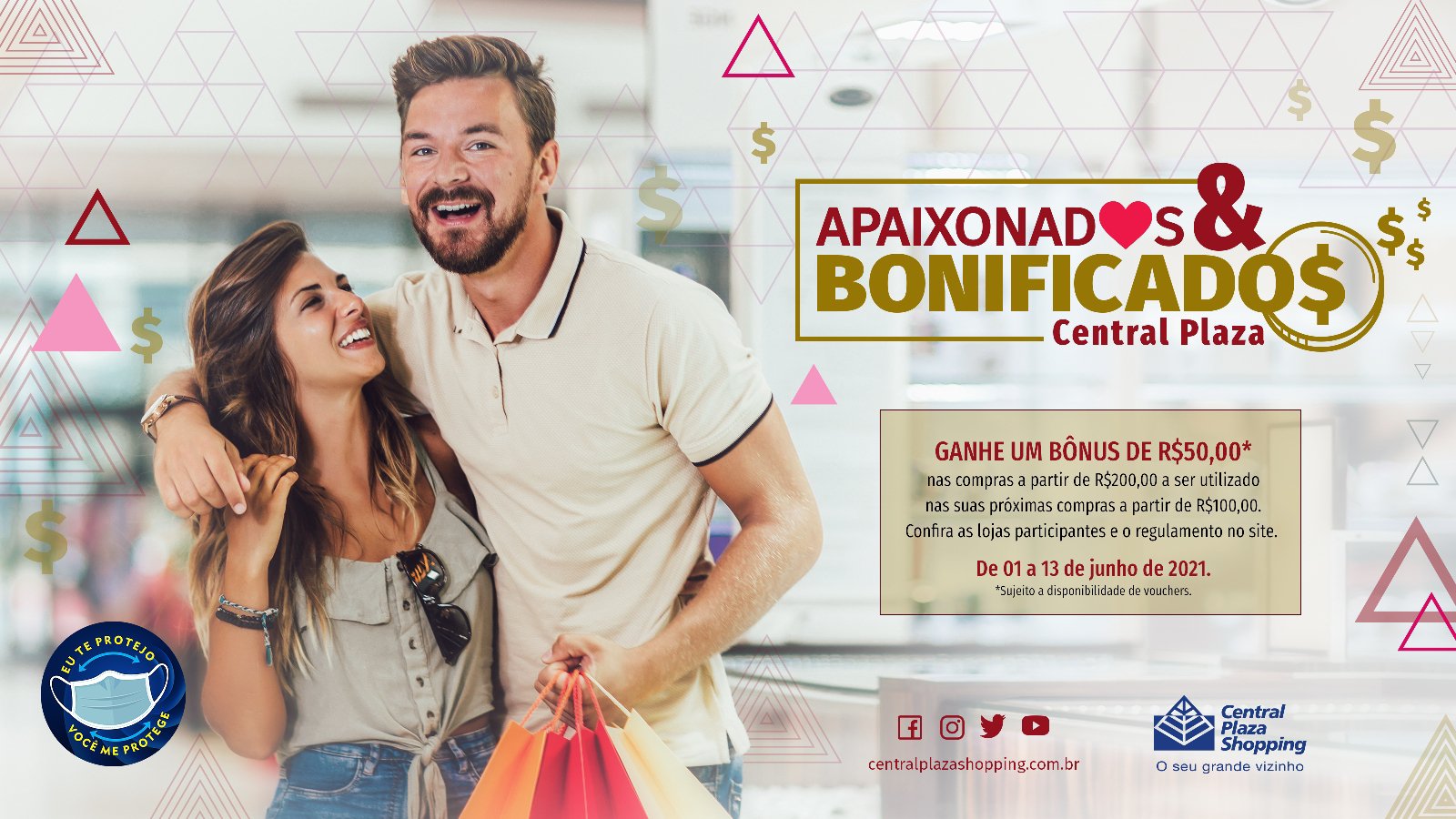 Central Plaza Shopping promove campanha "Apaixonados & Bonificados" para o Dia dos Namorados
