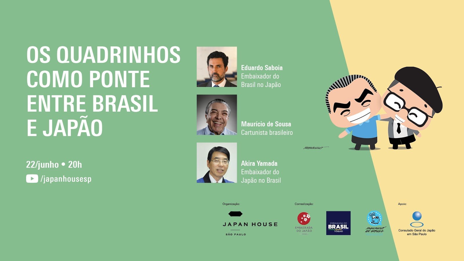 Mauricio de Sousa é convidado especial em encontro online da Japan House São Paulo