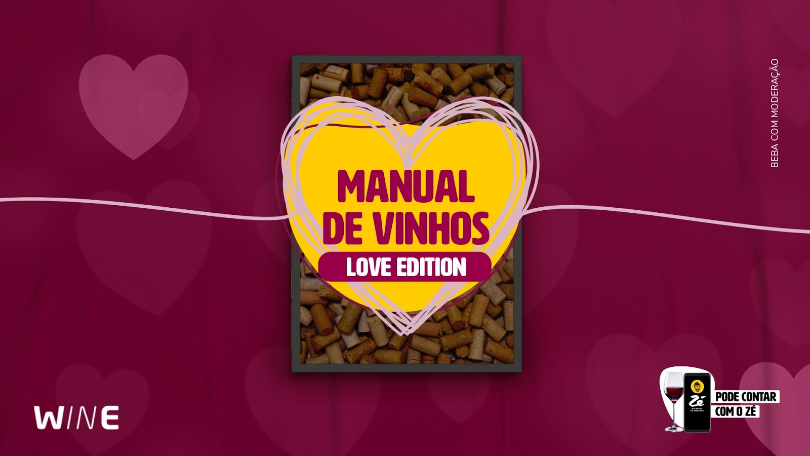 Wine e Zé Delivery lançam campanha de Dia dos Namorados e oferecem desconto em carta especial de vinhos para