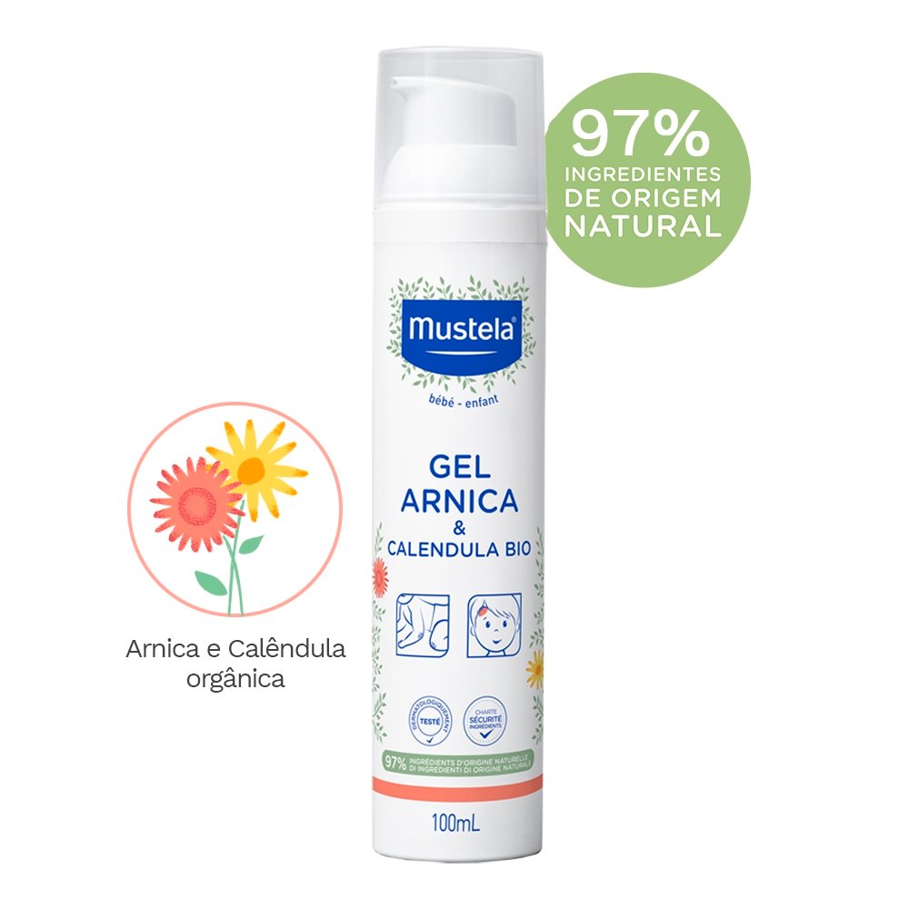 Mustela lança Gel Arnica e Calêndula Bio, dermocosmético para pequenas batidas e quedas comuns na infânciaEm