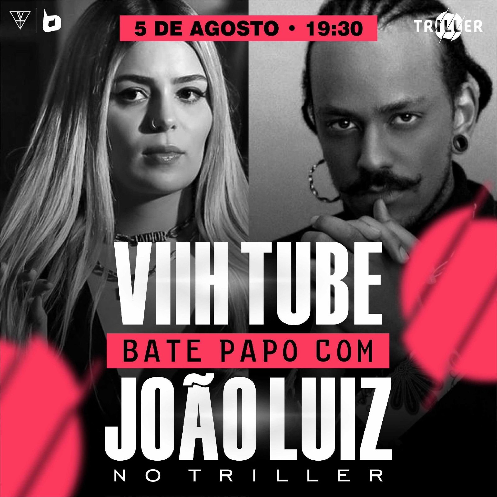 Viih Tube e João Luiz, em bate papo no Triller Brasil