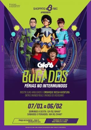 Atração de férias do Shopping ABC vai agitar a garotada com evento inspirado em 'Bugados', série do canal