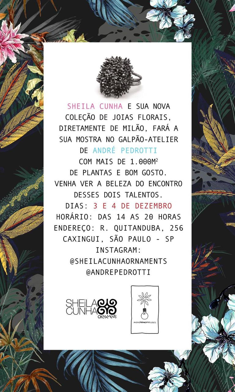 Exposição de joias florais em São Paulo