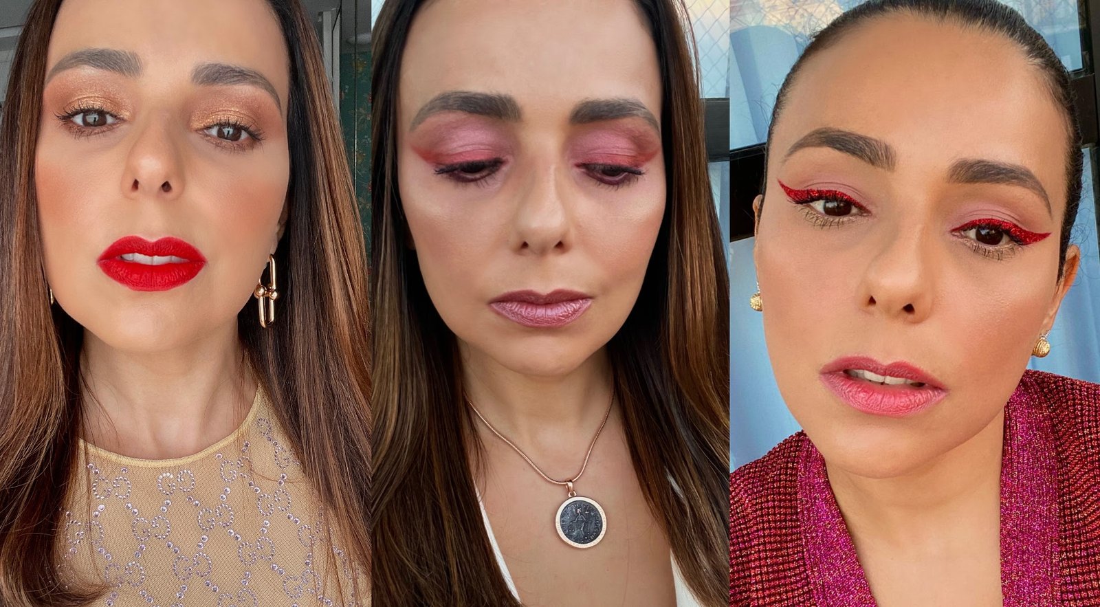 Makes para festas de fim ano: Priscila Miguel, especialista em beleza, ensina produções fáceis de fazer para