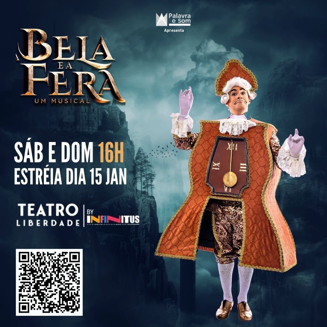 A Bela e a Fera – Um Musical estreia em São Paulo dia 15 de janeiro