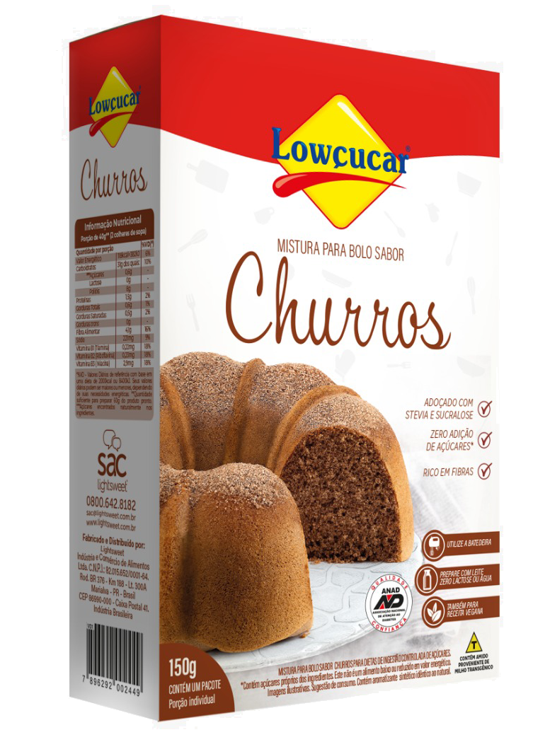 Bolo de Churros Zero Açúcar