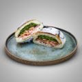 Sanduba de salmão maçaricado