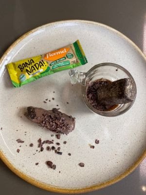 Receita de Ganache de tahine com cacau, nibs e bananada