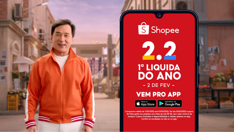 Shopee lança "1ª Liquida do Ano" com retorno de Jackie Chan