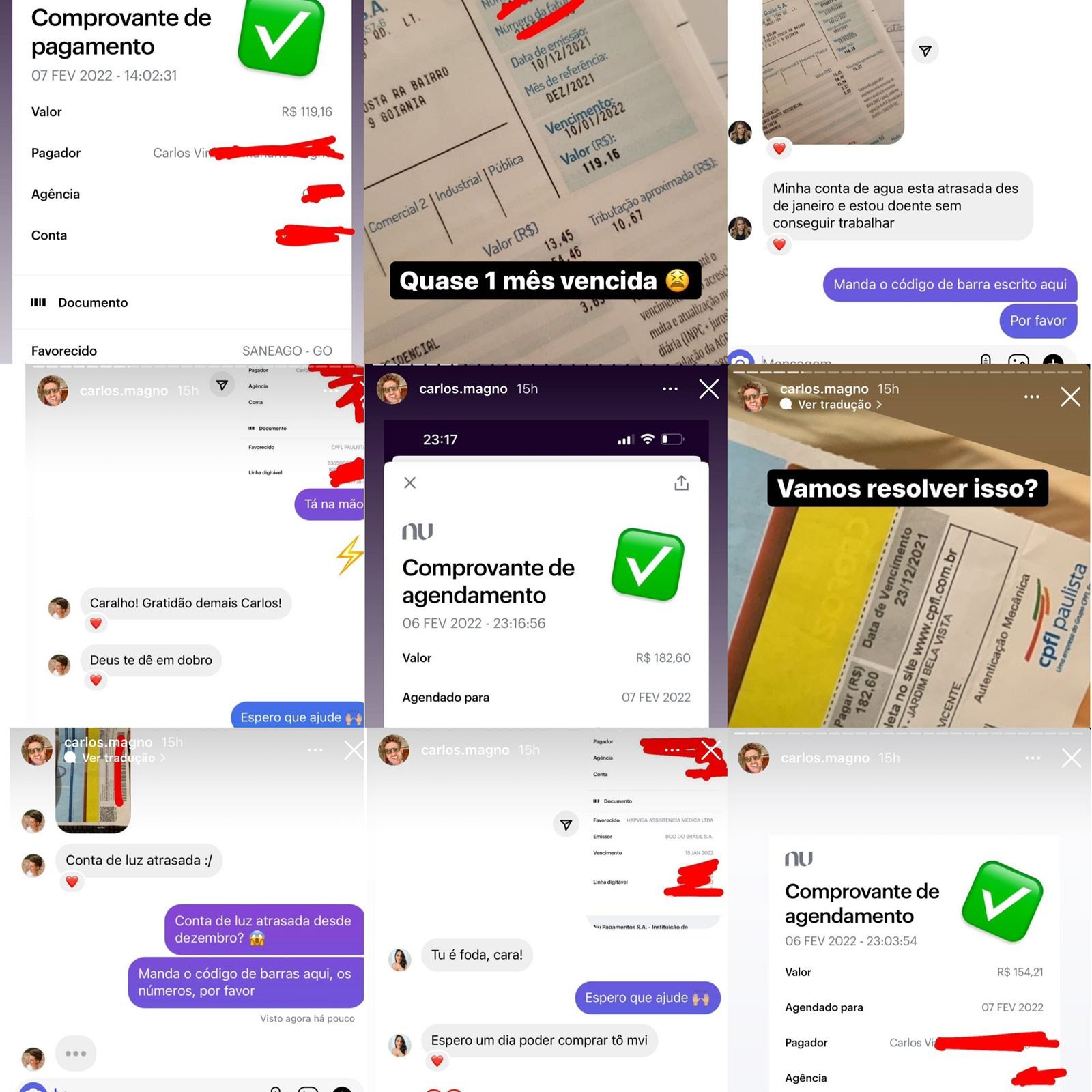 Influenciador está pagando contas atrasadas de seguidores