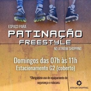 Patins liberados no estacionamento do Atrium Shopping