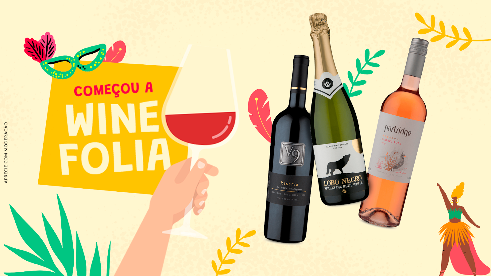 Wine lança promoção de Carnaval com descontos que chegam até 55% de descontos