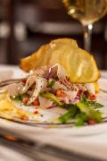 Prato Ceviche Mediterrâneo, do restaurante La Piadina