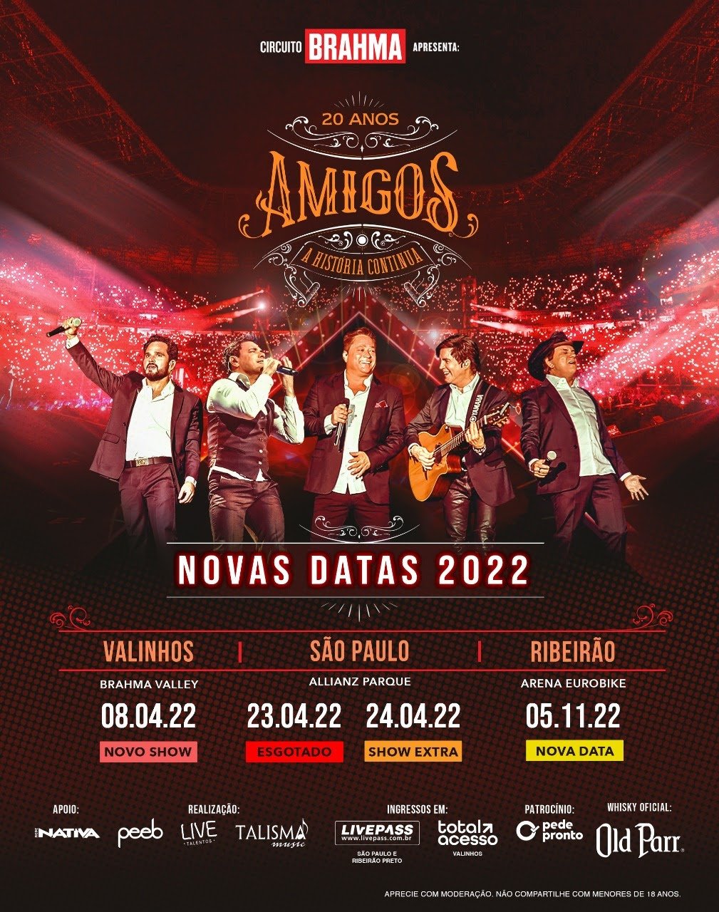 "AMIGOS 20 anos – A História continua" volta aos palcos