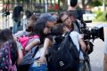 Crianças durante a filmagem do Longa 