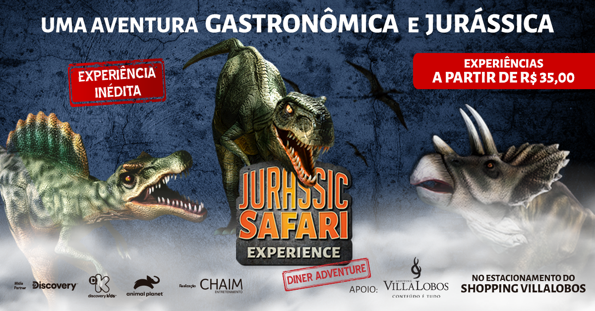 JURASSIC SAFARI EXPERIENCE VOLTA A SÃO PAULO EM NOVO FORMATO AINDA MAIS IMERSIVO PARA TODA A FAMÍLIA
