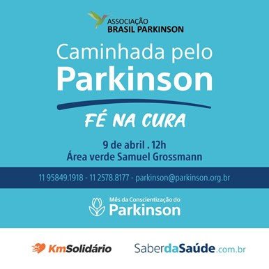 Parkinsonianos realizam caminhada da Fé e do Bem