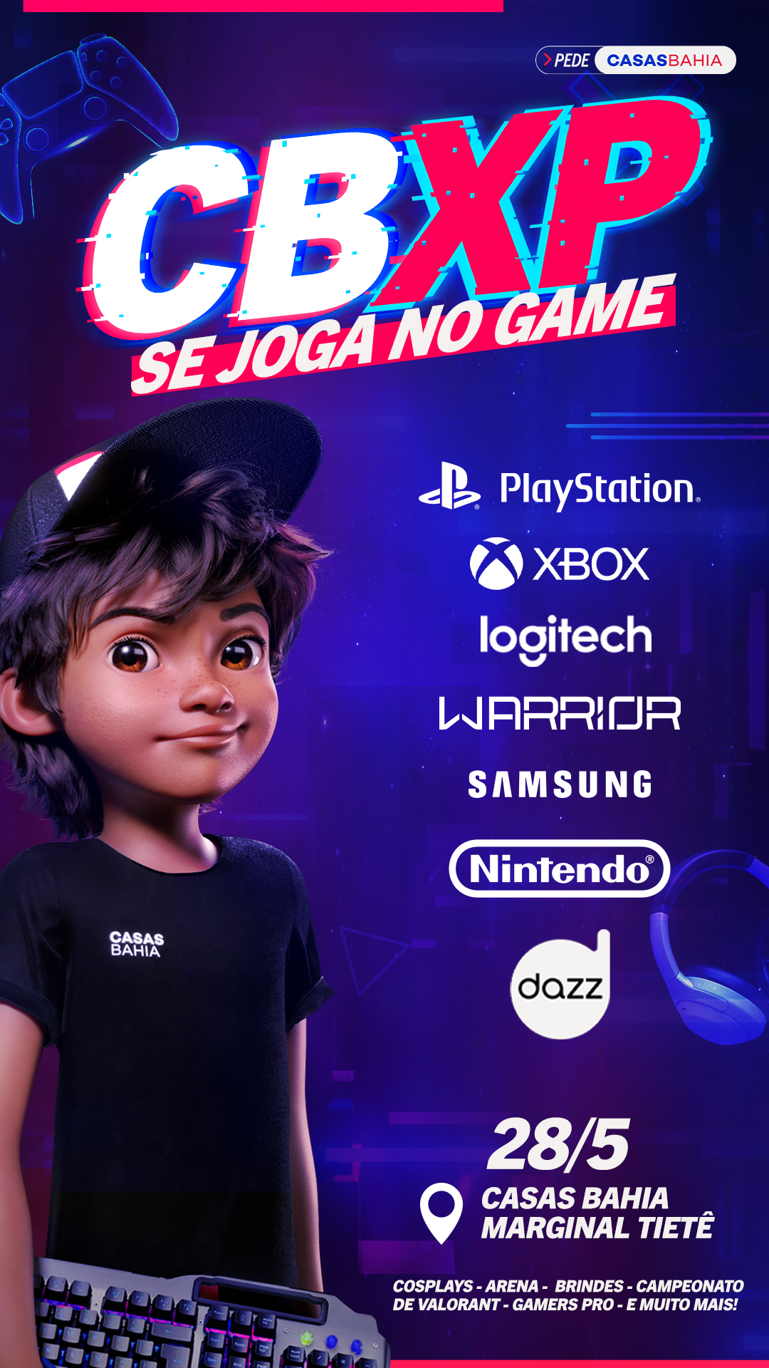 Dia Geek CBXP: Casas Bahia Marginal Tietê promove evento voltado para universo gamer no próximo dia 28 - imagem 2
