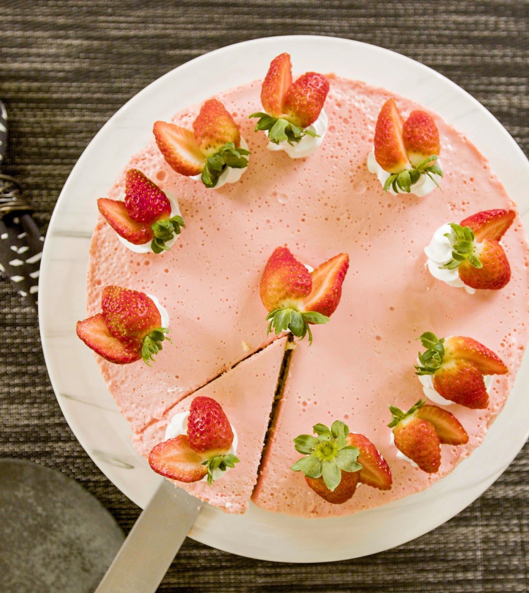 Torta Mousse de Morango Zero Açúcar