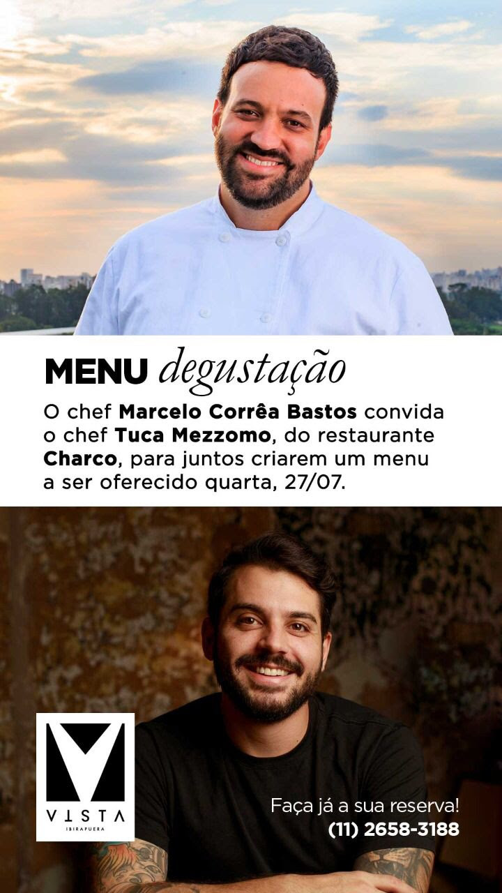 Jantar a 4 mãos para celebrar o Vista