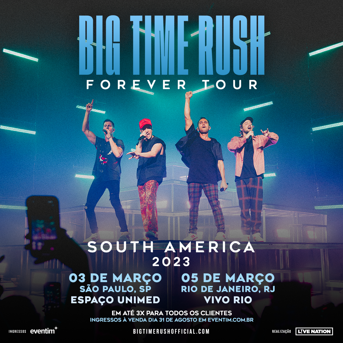 BIG TIME RUSH ANUNCIA “FOREVER TOUR” NA AMÉRICA DO SUL