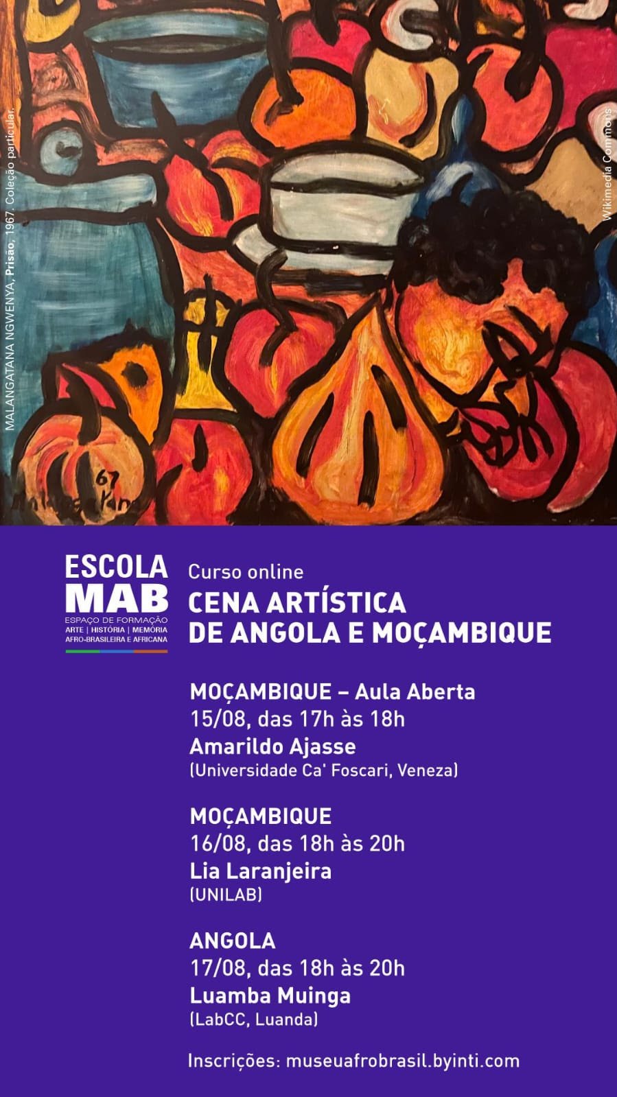 Escola MAB, do Museu Afro Brasil, propõe cinco novos cursos durante o mês de agosto