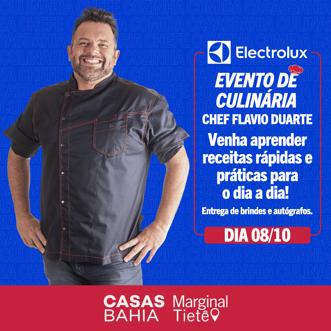 Casas Bahia leva ex-Bake Off Brasil, Flavio Duarte, à cozinha experimental de megaloja na Marginal Tietê - imagem 2