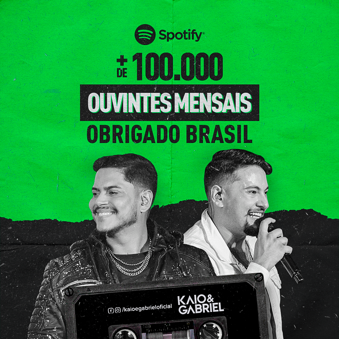 DUPLA CAMPO-GRANDENSE CONQUISTA A MARCA DE 100 MIL OUVINTES NO SPOTIFY - imagem 2
