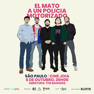 El Mató a un Policía Motorizado faz show nesta quinta (6) no Cine Joia (SP)