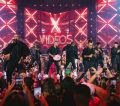 Akatu e Di Propósito no palco da gravação do DVD Degrauzinho por Degrauzinho
