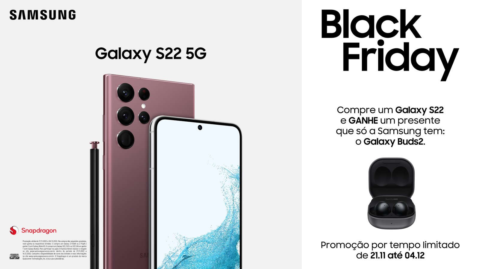 Black Friday Samsung: compre um smartphone da linha S22 5G ou um dobrável Z Fold4 5G ou Z Flip4 5G e ganhe um - imagem 2